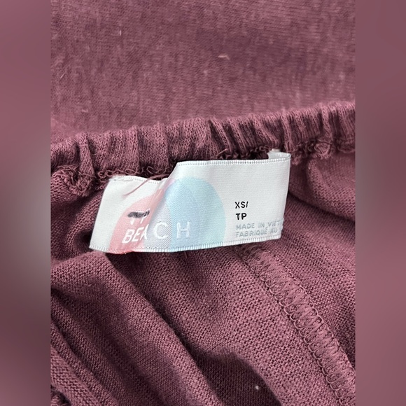 Free People ANDI Open Back Linen Blend Romper Playsuit Purple Mauve Extra Small - Picture 7 of 11